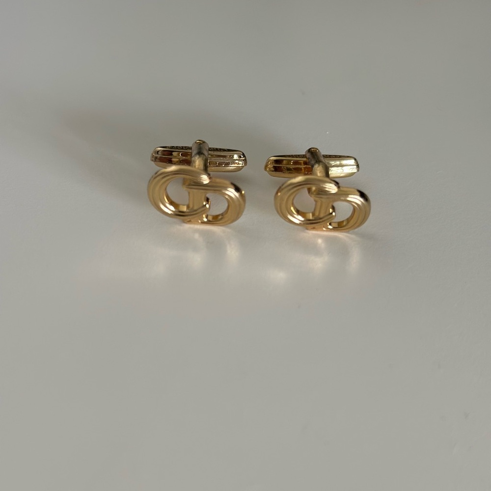 Authentic Dior Gold Cuff Links